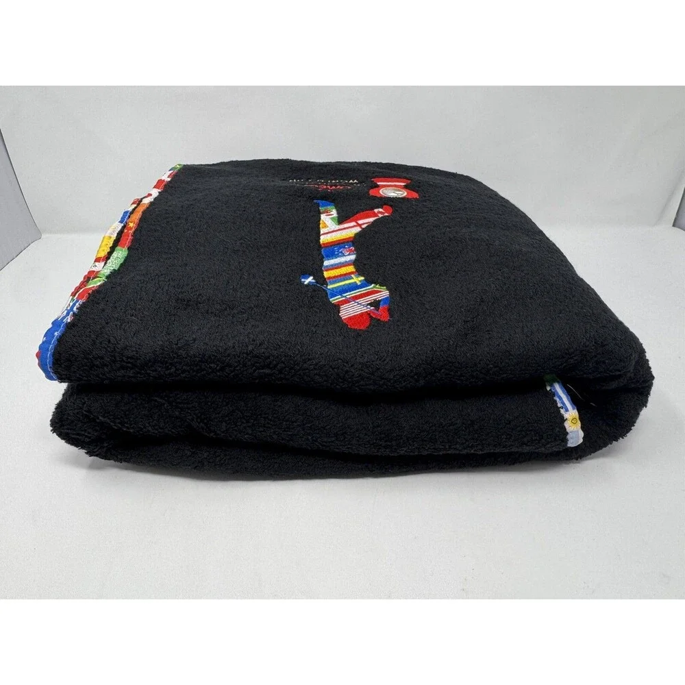 Omega Mission Hills World Cup Golf Towel Black 100x200cm Brand New
